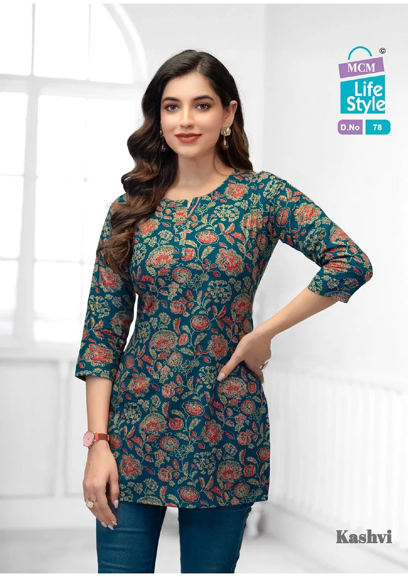 Kashvi Vol 5 By Mcm Printed Cotton Ladies Top Wholesale Market In Surat
